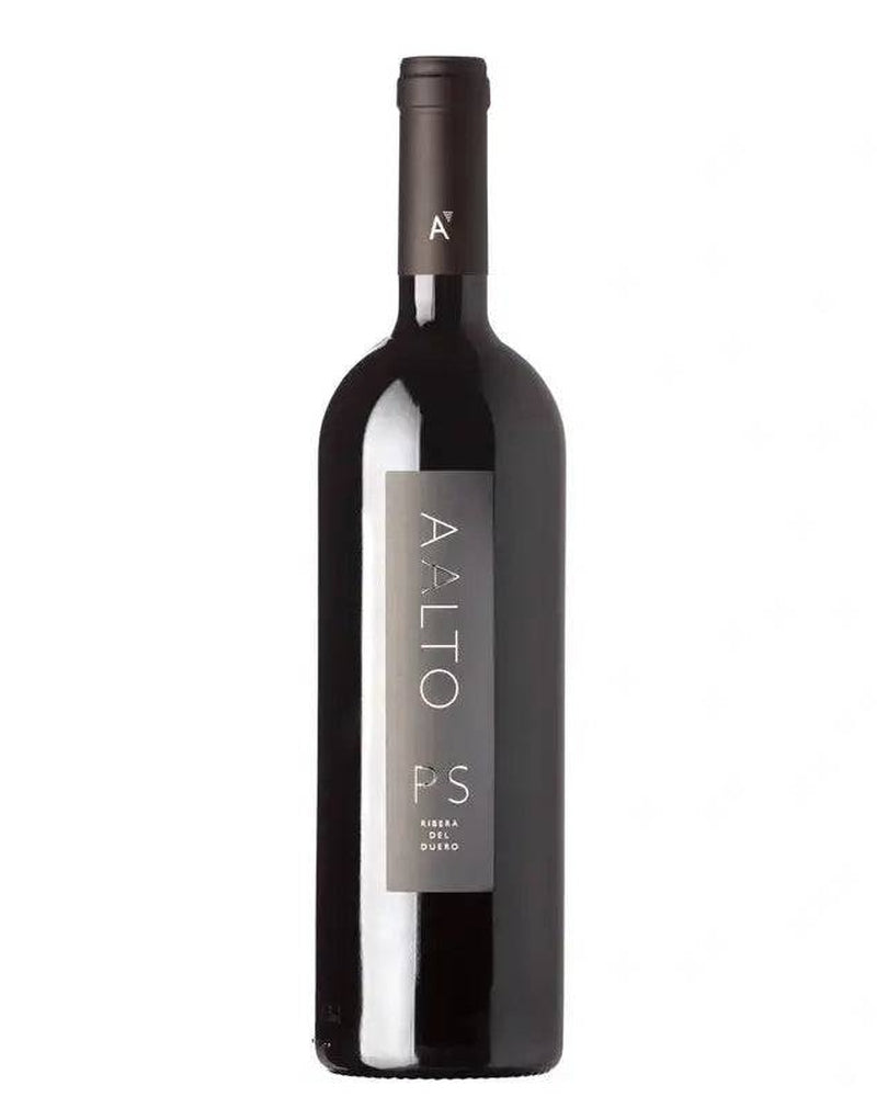 Bodegas Aalto Rotwein PS Ribera del Duero DO 2020 in Flasche, dunkle Farbe, elegantes Design, Weinfluss.