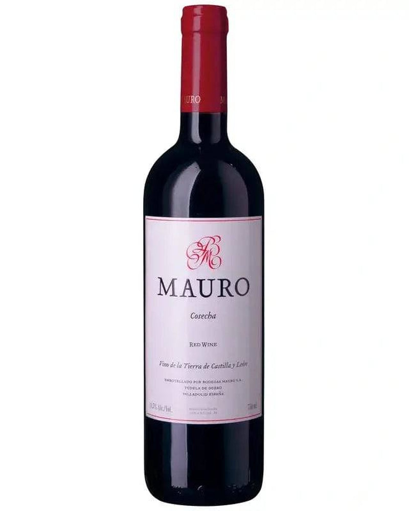 Bodegas Mauro Rotwein Mauro 2021, edler spanischer Rotwein in 0,75 l Flasche, dunkle Farbe im Glas sichtbar