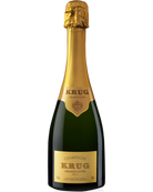 Flasche Maison Krug Grand Cuvée Édition 173 Schaumwein mit goldener Etikette und eleganter Flasche auf weißem Hintergrund