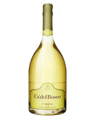 Flasche Ca'del Bosco Franciacorta Extra Brut Edizione 48 Schaumwein, elegante Weinflasche mit goldener Beschriftung