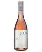 Rosewein vom St. Laurent 2025, Juris Rosé, im Weinglas mit hellem Roséfarbton und eleganter Präsentation.