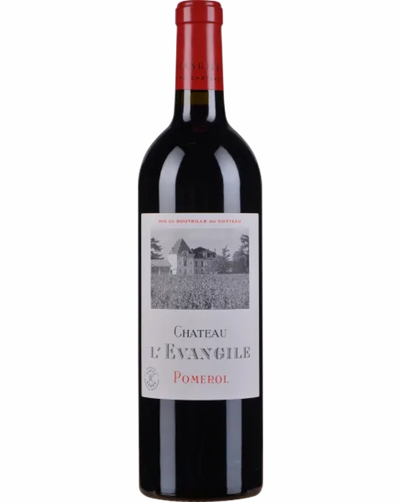 Château L'Évangile 2020 Pomerol Rotweinflasche, elegant Weinflasche mit Etikett, hochwertiger französischer Rotwein aus Pomerol