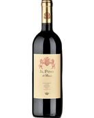 Toscana IGT Rotwein IL Pino di Biserno von Tenuta di Biserno, Glas voller tiefroter Wein, im Weinglas.