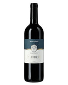 Rotwein Saffredi IGT Toscana 2023 von Fattoria Le Pupille, dunkle Weinflasche mit edlem Etikett, elegantes Design.