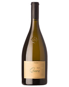 Weißwein Sauvignon Quarz Alto Adige 2024 von Terlan, klare Flasche mit goldenem Wein im Weinglas, elegantes Design.