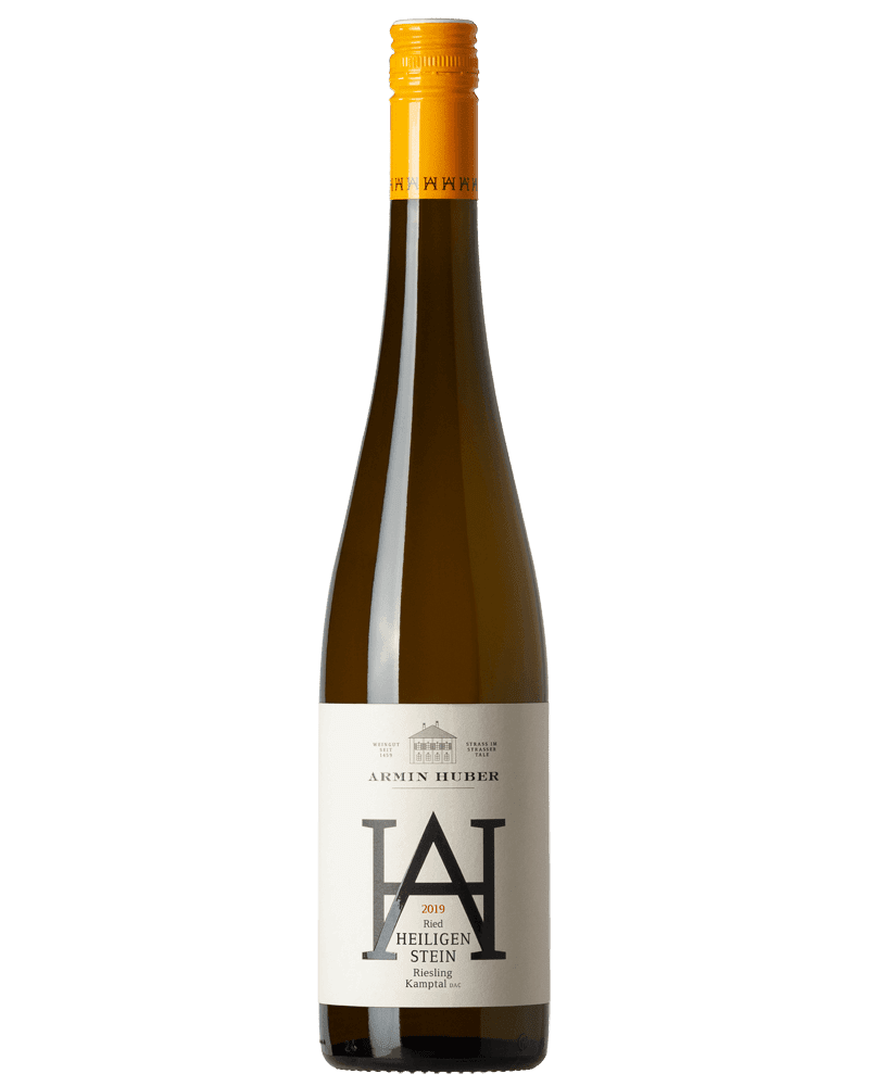 Riesling Ried Heiligenstein Kamptal DAC & Reserve 2020 von Armin Huber, Weißwein mit goldenem Farbton und eleganten Aromen.